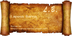 Laposa Barna névjegykártya